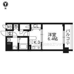 ライジングコート京都西院フロンティア402の物件間取画像